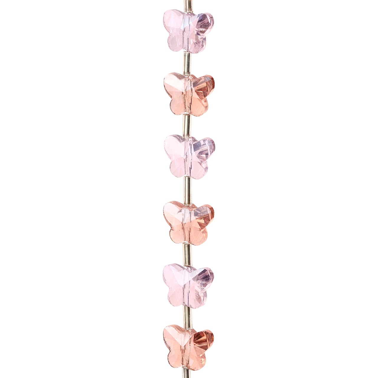 12 Pack: Pink Butterfly Glass Beads, 10mm by Bead Landing™